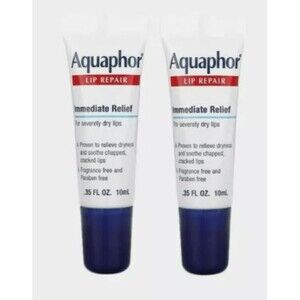 Aquaphor Lip Repair Ointment Immediate Relief 2PK (.35 fl oz each)
